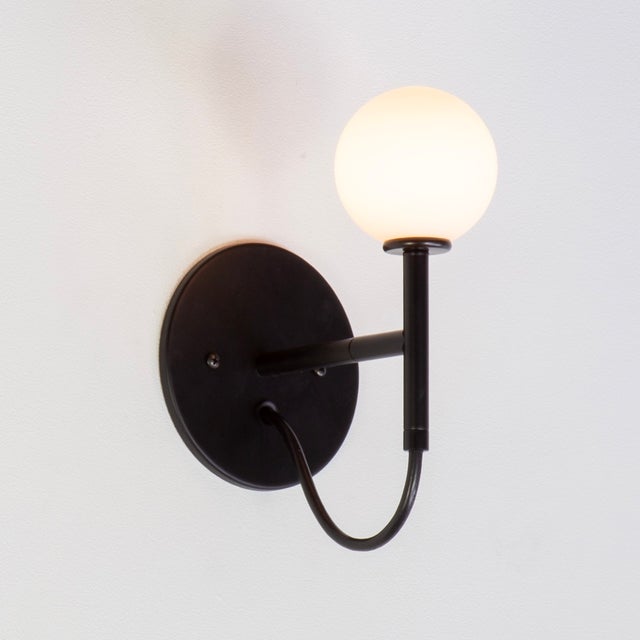 Black Loop Sconce Black, Modern, by Research.Lighting, Modern, Minimal For Sale - Image 8 of 11