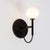 Black Loop Sconce Black, Modern, by Research.Lighting, Modern, Minimal For Sale - Image 8 of 11