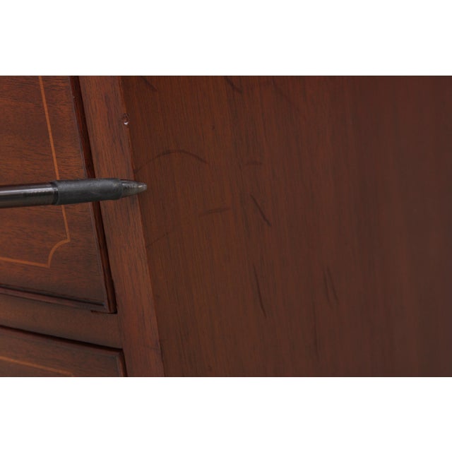 Biggs 5 Drawer Inlaid Mahogany High Chest For Sale - Image 12 of 15