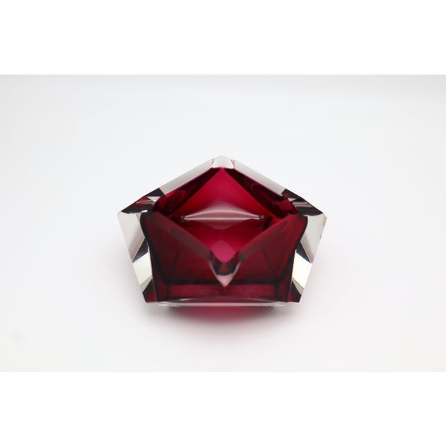 Mid-Century Sommerso Murano Glass Ashtray from Mandruzzato, 1965, in Very Good conditions. Designed 1960 to 1969 I have...