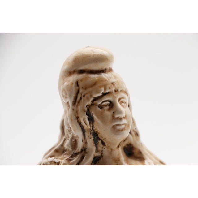 1910 Small Bust of the Portuguese Republic, Earthenware For Sale - Image 9 of 10