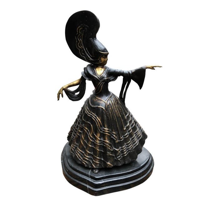 Bronze Ballroom Dancer Statue, Signed, 20th Century For Sale - Image 6 of 6