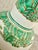 Wood Vintage Chinoiserie Famille Verte Green and White Hand Painted Porcelain Baluster Vase Table Lamp on a Black Wood Base For Sale - Image 7 of 12