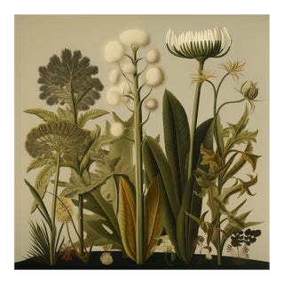 Dark Green Antique Botanical Garden Study No. 15 - Natural History Fine Art Print For Sale