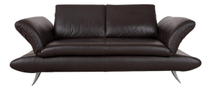 Leather Two-Seater Brown Manual Function Sofa by Koinor Velluti