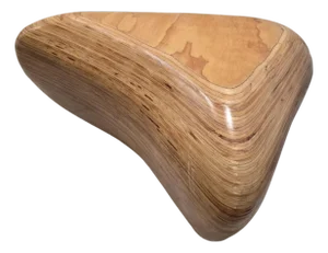Dessin Mobel Pebble Boomerang M Bench by Sophie Le Bienvenu – Ex-Zaha Hadid Lead Architect, Limited Edition, CNC-Milled Plywood, Peru 2021