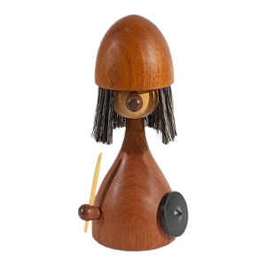 Vintage Mid-Century Teak Viking Lint Brush
