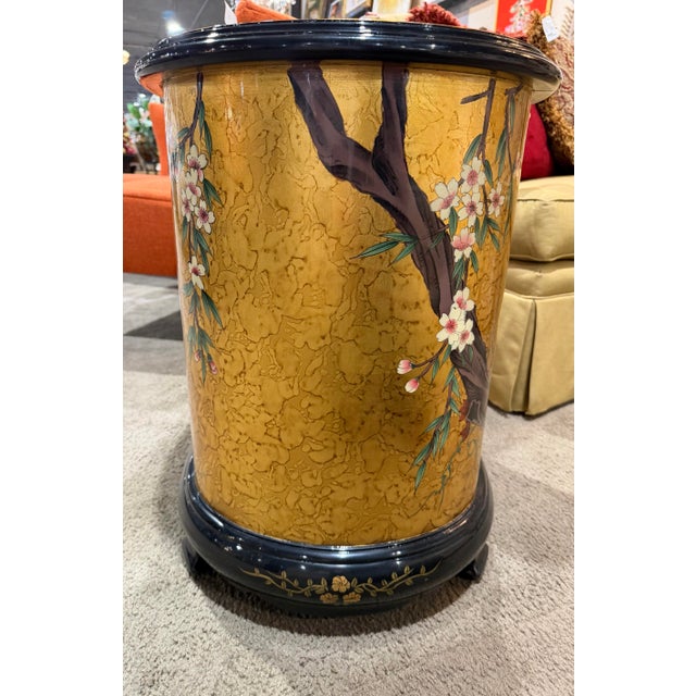 2020s Gold Chinoiserie Three Drawer Nightstand For Sale - Image 5 of 5