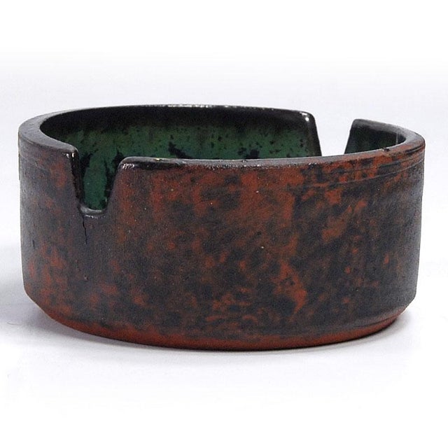 German Brutalist Studio Pottery Ashtray by Gerhard Liebenthron, 1969 For Sale - Image 6 of 9