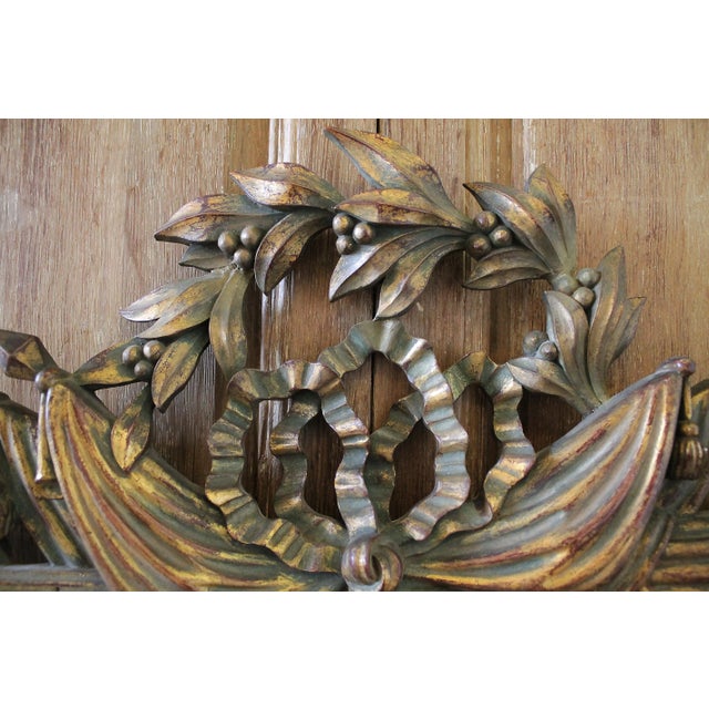 Vintage Mid-Century Giltwood Carved Mirror For Sale - Image 4 of 13