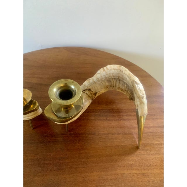 Mid20th Century Rams Horn Candle Holders, Pair Chairish