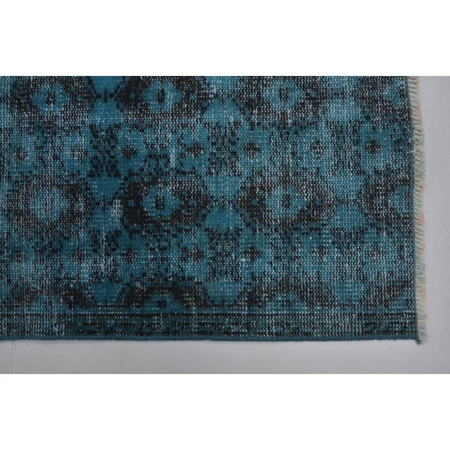 Turqoiıse Vintage Area Carpet For Sale In Phoenix - Image 6 of 9