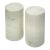 Cylindrical Honed Carrara Marble Salt & Pepper Shakers For Sale