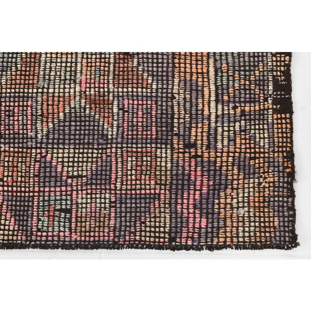Brown Vintage Turkish Kilim Rug For Sale - Image 8 of 11