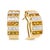 Contemporary 18K Yellow Gold 1 3/4 Cttw Invisible Set Princess Cut Diamond and 2.5mm Yellow Sapphire Huggie Hoop Earrings (F-G Color, VS1-VS2 Clarity) For Sale - Image 3 of 6