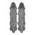 Pair of Victorian 12.125 In. Steel Door Push Plates For Sale