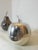 Timeless pair of original vintage apple and pear objects. Designed by Lino Sabattini for Fleuron Christofle. Both marked...