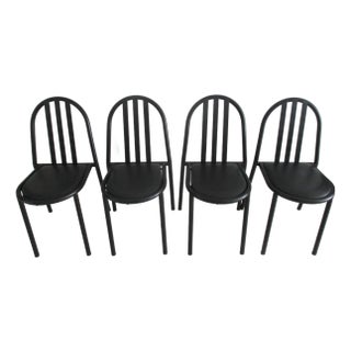 1980s Black Robert Mallet Stevens Chairs- Set of 4 For Sale