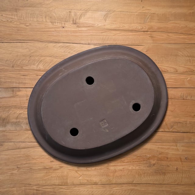 Contemporary Large Vintage Japanese Oval Bonsai Tray, 1980s For Sale - Image 3 of 12