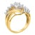Haus of Brilliance 10K Two-Toned Diamond Bypass Ring (1 Cttw, H-I Color, SI2-I1 Clarity) - Size 6-1/2 For Sale - Image 4 of 7