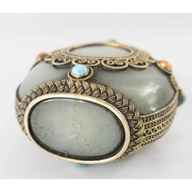 Chinese Mongolian Style Agate or Jade Snuff Bottle For Sale - Image 11 of 13