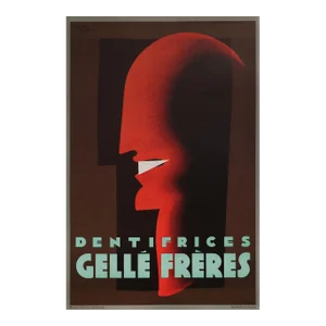 1980 French Advertising Poster, Dentifrices Gellé Frères (Re-Issue)