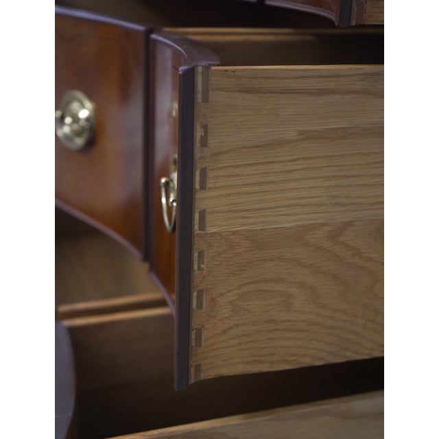 1980s Baker Historic Charleston Mahogany Bow Front Dresser For Sale - Image 5 of 18