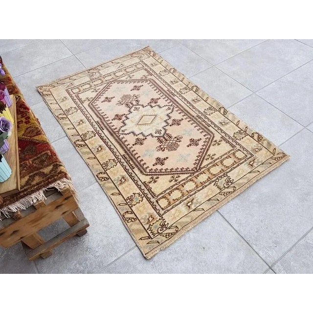1960s Handknotted Vintage Wool Rug For Sale - Image 10 of 10