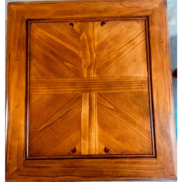 1990s Vintage Solid Wood Traditional End Tables – Pair For Sale - Image 5 of 7