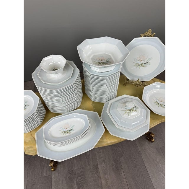 20th Century Porcelain Dinner Service from Limoges, Set of 71 For Sale - Image 9 of 11