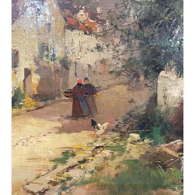 19th Century French Village Landscape Oil Painting by Eugène Galien-Laloue For Sale - Image 9 of 14