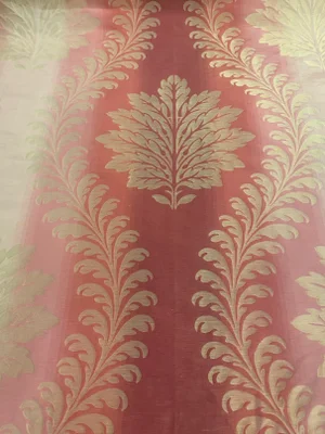 1990s Lee Jofa's "Scala Damask" Silk Blend Fabric - 28 Yards