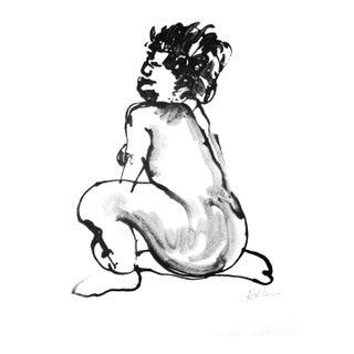 "Woman" Contemporary Nude Figure Drawing by Martha Holden For Sale
