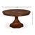 Transitional Round Dining Table, Medium - Warm Brown Oak With Faceted Pedestal Base For Sale - Image 11 of 11
