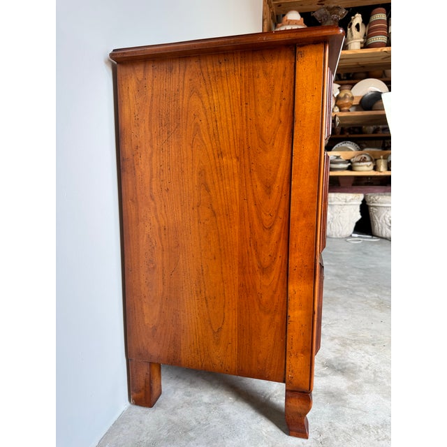 Vintage Italian Solid Cherry Wood Seven Drawers Dresser For Sale In Miami - Image 6 of 12