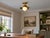 Wavy Brass Flush Mount Light With Alabaster Globe For Sale - Image 11 of 13