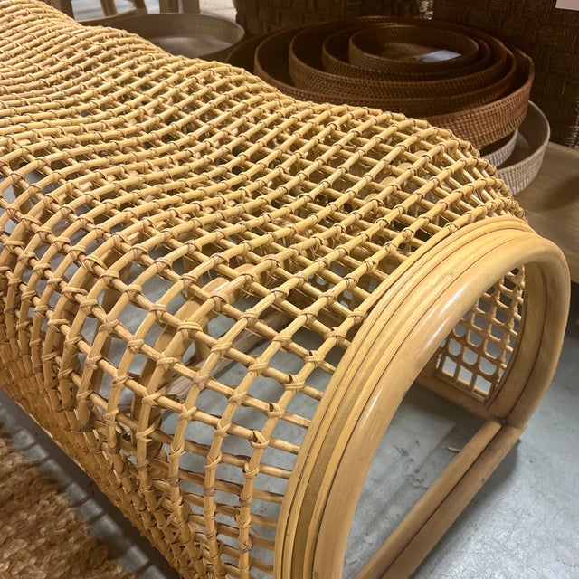 Rattan Alligator Bench Chairish