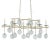 The Sethos Silver Rectangular Chandelier has a linear wrought iron frame in a silver Granello finish that refences early...