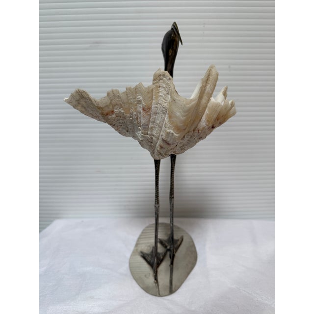 Mid-Century Modern Gabriella Binazzi Bird With Shell Sculpture, Circa 1970's For Sale - Image 3 of 12