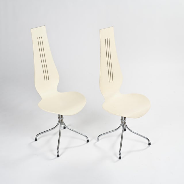 Molded Plywood M352 Lyre Chairs from Theo Häberli, 1968, Set of 2 For Sale - Image 3 of 7