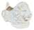Vintage Hollywood Regency White Ceramic Lion Planter For Sale