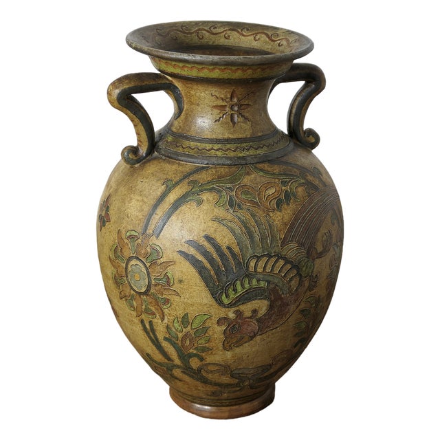 Vintage Italian Vase with Dragons, 1950s For Sale