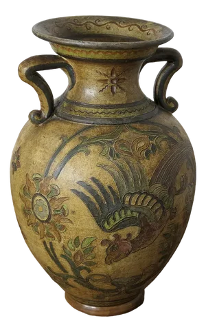 Vintage Italian Vase with Dragons, 1950s