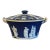 Antique Early 20th Century Wedgwood Dark Blue Jasperware Violet Pot, Potpourri Incense Burner For Sale