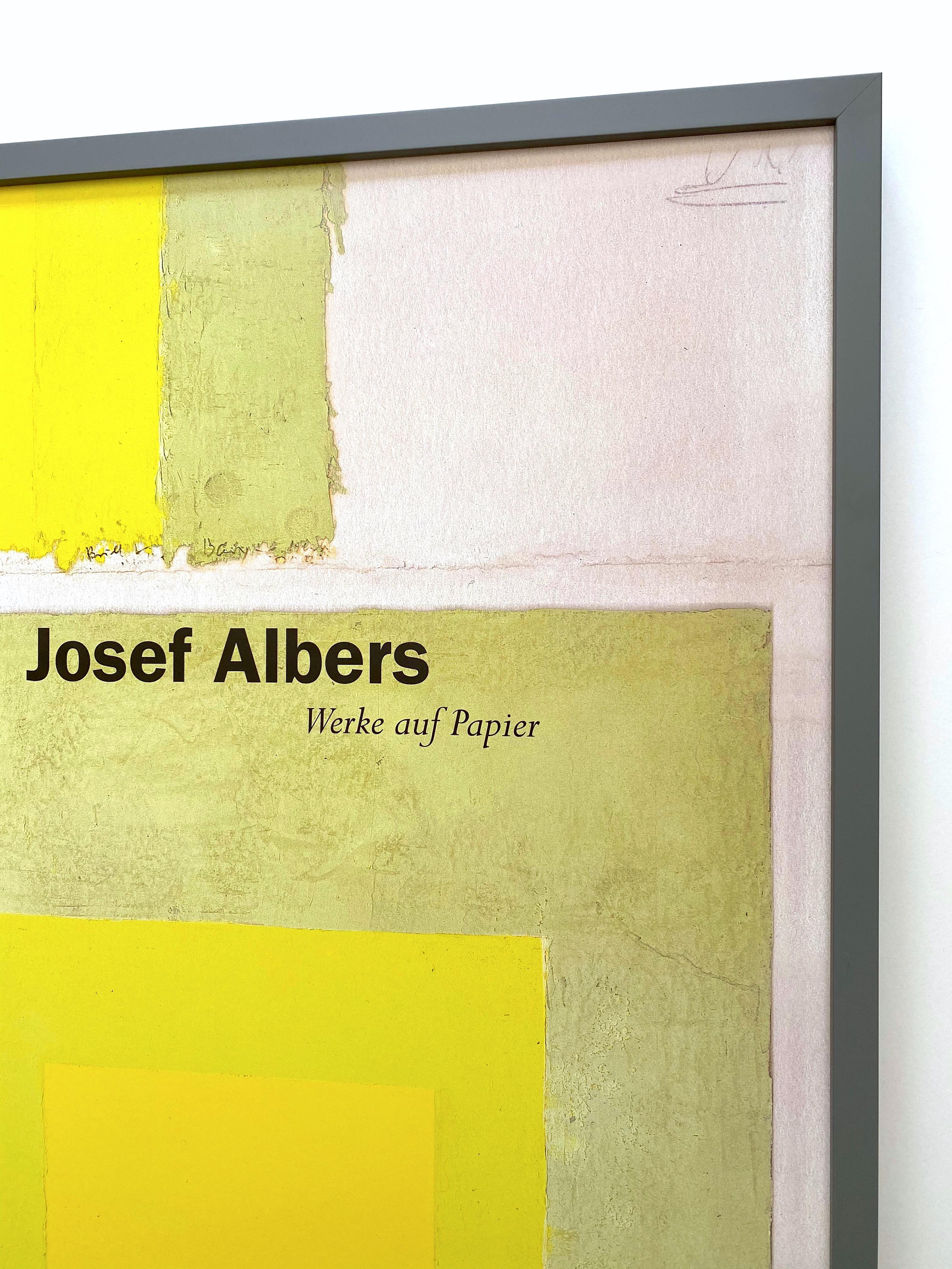 Josef Albers Vintage 1998 Lithograph Print Bauhaus Museum Framed