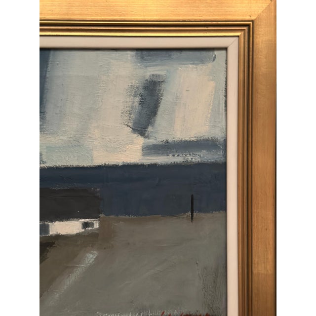 Egon Møldrup, Coastal Motif with Houses, 1950s, Oil on Canvas, Framed For Sale - Image 13 of 14