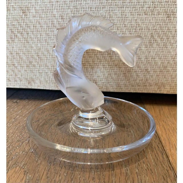 Transparent Late 20th Century Lalique Dolphin Catch All For Sale - Image 8 of 8