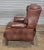 Late 20th Century Share Hancock & Moore Brown Leather Mahogany Chippendale Style Wing Chair Recliner For Sale - Image 9 of 13