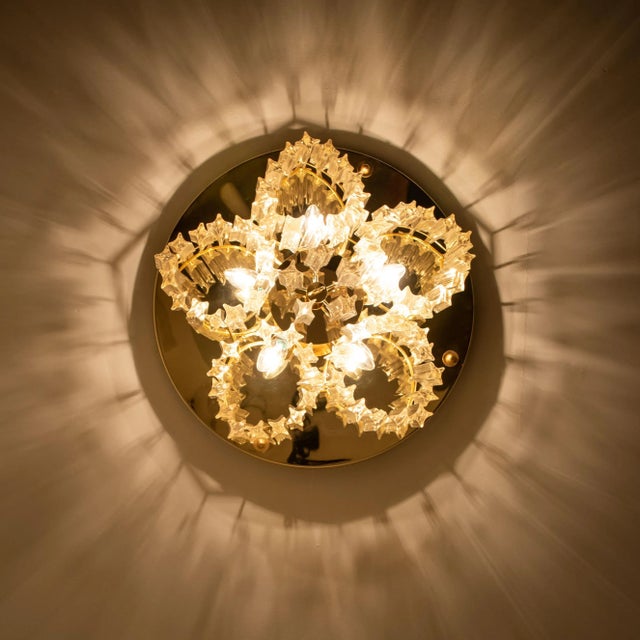 Triedri Crystal Gold-Plated Flush Mount from Venini, Italy For Sale - Image 11 of 14