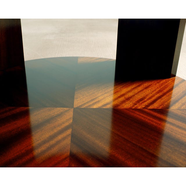 Ralph Lauren Italian Mahogany Round Modern Drum Table For Sale In Sacramento - Image 6 of 18